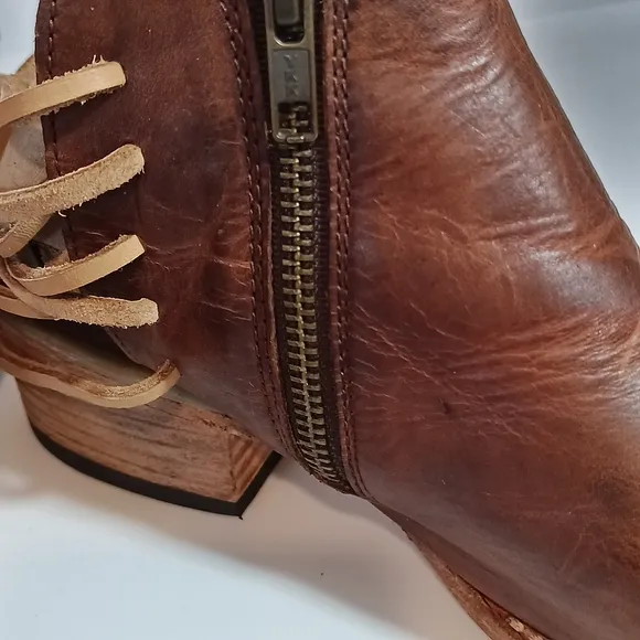 Freebird by Steven Jojo Leather Short Boot in Cognac Size 9