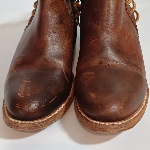 Freebird by Steven Jojo Leather Short Boot in Cognac Size 9