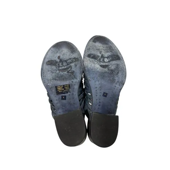 Freebird By Steven Sofia Mule Blue 8 Womens Booties Leather Western Boho