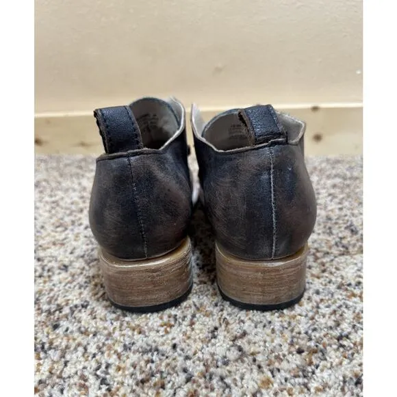 Freebird Mabel Shoes Oxford Multi Leather Brown/Black Grey Snake size 10