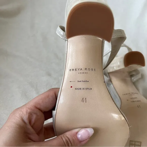 Freya Rose Martene Pearl Bridal Heels Size 41/ US 10 NWOT originally $775