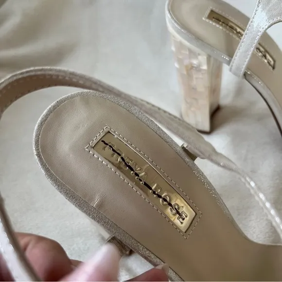 Freya Rose Martene Pearl Bridal Heels Size 41/ US 10 NWOT originally $775