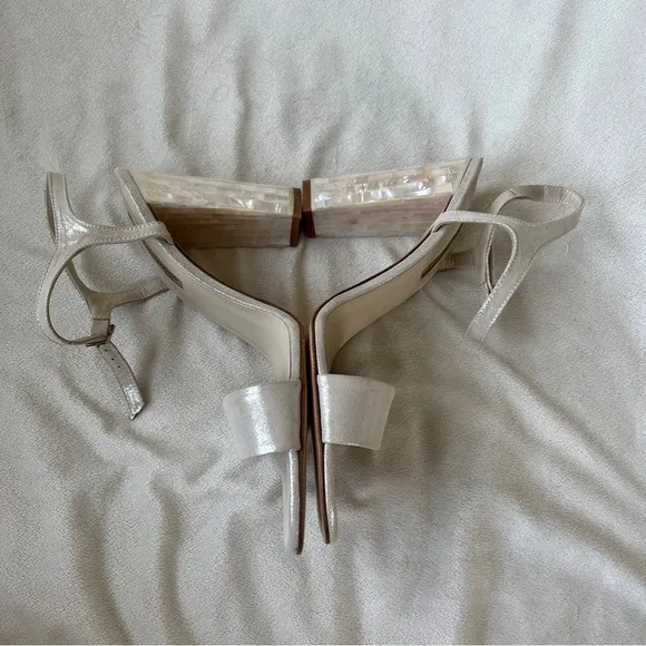 Freya Rose Martene Pearl Bridal Heels Size 41/ US 10 NWOT originally $775