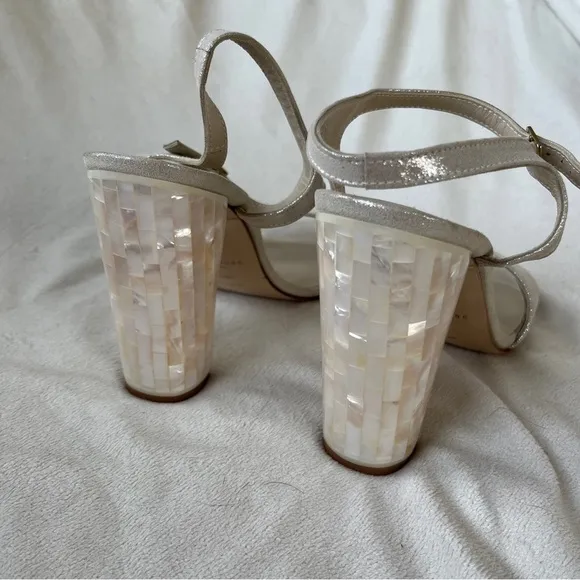 Freya Rose Martene Pearl Bridal Heels Size 41/ US 10 NWOT originally $775