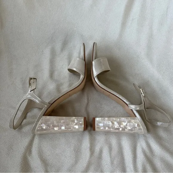 Freya Rose Martene Pearl Bridal Heels Size 41/ US 10 NWOT originally $775