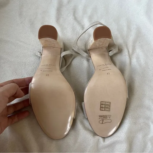 Freya Rose Martene Pearl Bridal Heels Size 41/ US 10 NWOT originally $775