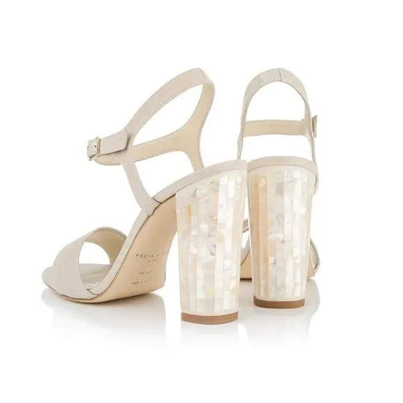 Freya Rose Martene Pearl Bridal Heels Size 41/ US 10 NWOT originally $775