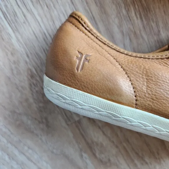 FRYE Chambers Tan Leather Low Top Lace-Up Shoes Sneakers Boy's Size 4