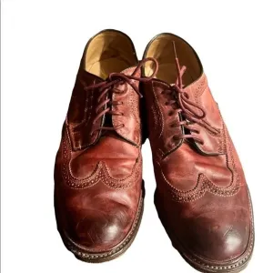 Frye James Wingtip Oxford Shoes Size 11.5 D Brown Distressed Leather 84625