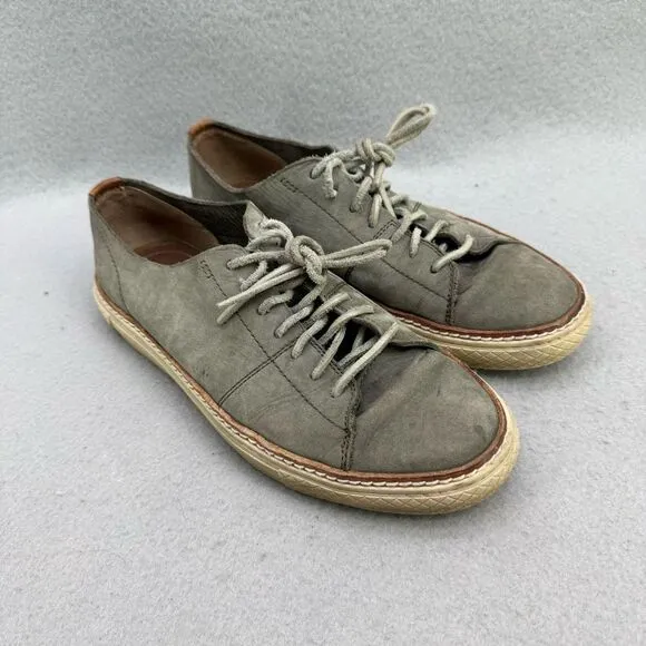 Frye Mens Gray Walker Low Lace Up Suede Fashion Sneaker Shoes Size 8