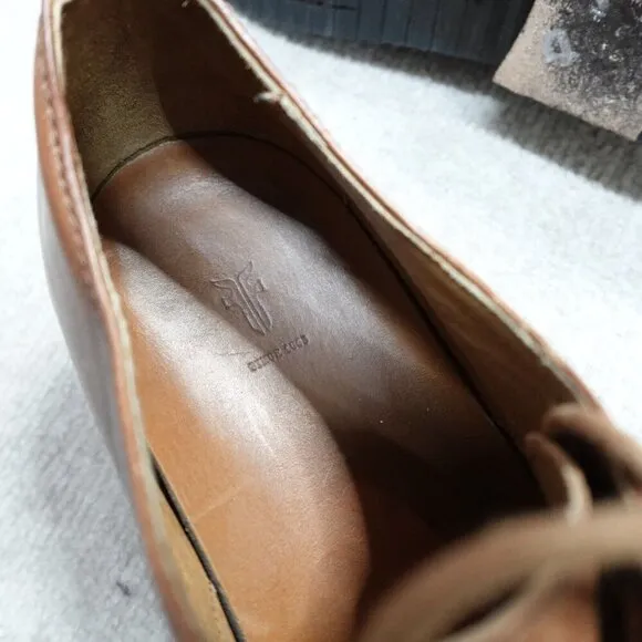 Frye Mens Shoes 11D Brown Cap Toe Bowery