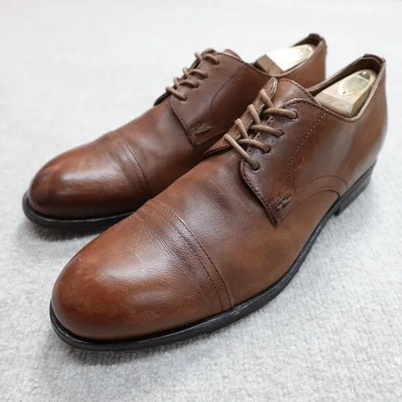 Frye Mens Shoes 11D Brown Cap Toe Bowery
