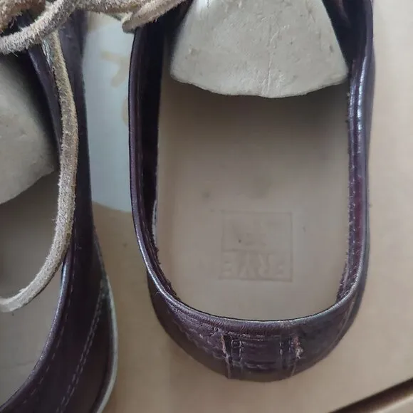FRYE Walker Men's Sz 11 Brown Leather Low Lace Up Fashion