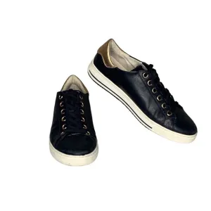 Gabor comfort sneaker in navy and rose gold‎ tennis shoe. Size 9.5