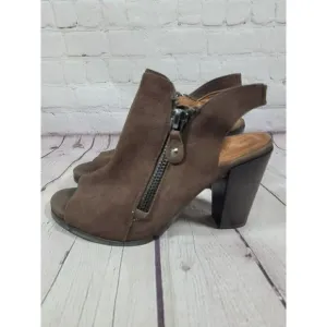 Gentle Souls By Kenneth Cole &quot;SASHA&quot; Leather Open Toe Slingback Heels Size 7.5