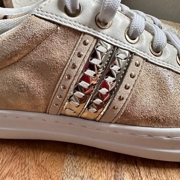 Geox Pontoise Mixed Leather Low-Top Sneakers sz: 9 NWT