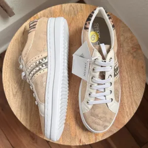 Geox Pontoise Mixed Leather Low-Top Sneakers sz: 9 NWT