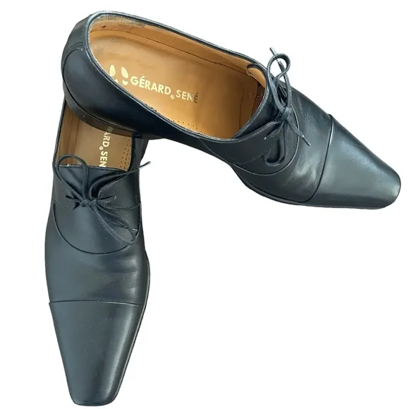 Gerard Sene One Eyelet Lace Leather Shoes Size 7.5 UK 41 FR 8 USA