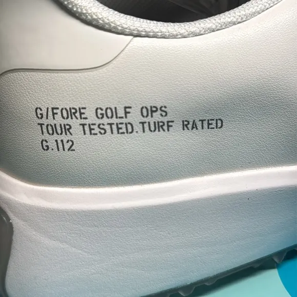 G/Fore G.112 P.U. Leather Golf Shoes White Grey Men's SZ 10 (GMF000027)