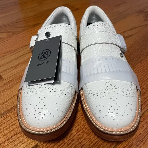 G/Fore G4 Gallivanter Monk Strap Men’s Size 9 Golf Shoes Snow White