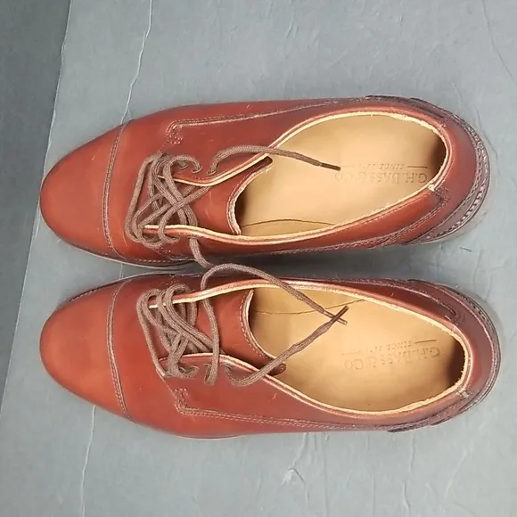 G.H. Bass &amp; Co. Brown Cap Toe  Leather Oxford Shoes