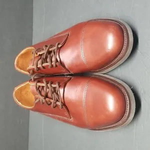 G.H. Bass &amp; Co. Brown Cap Toe  Leather Oxford Shoes