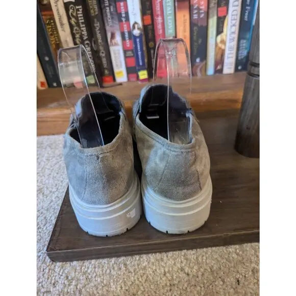 Gianluca Pisati Women’s EU 38 US 8 Grey Suede Platform Fashion Sneakers Shoes