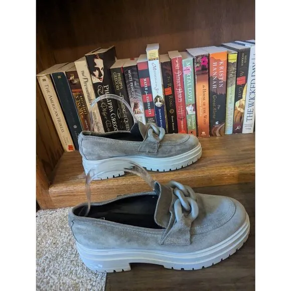 Gianluca Pisati Women’s EU 38 US 8 Grey Suede Platform Fashion Sneakers Shoes