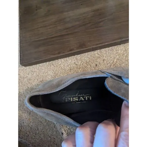 Gianluca Pisati Women’s EU 38 US 8 Grey Suede Platform Fashion Sneakers Shoes