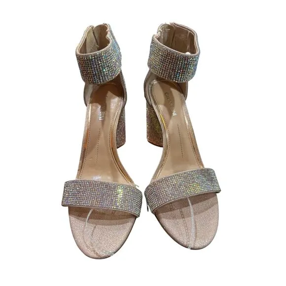 Gianni Bini Ronilynn Bling Heels 10 | Rhinestone Prom Bridal Y2K Glam Shoes