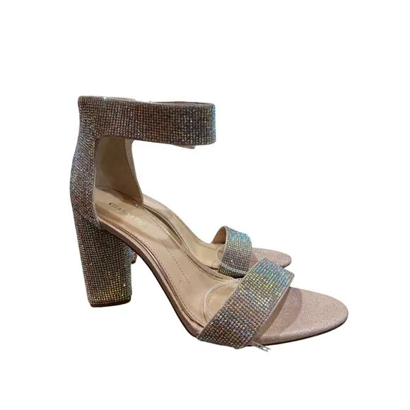 Gianni Bini Ronilynn Bling Heels 10 | Rhinestone Prom Bridal Y2K Glam Shoes
