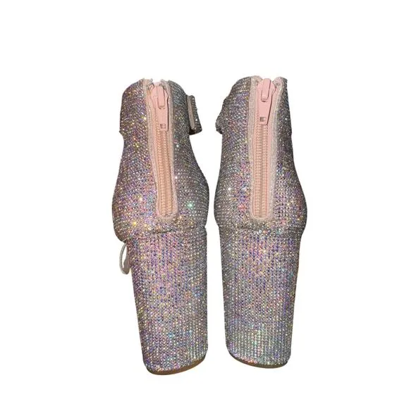 Gianni Bini Ronilynn Bling Heels 10 | Rhinestone Prom Bridal Y2K Glam Shoes