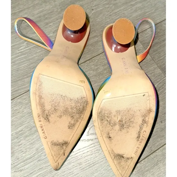 Gianni Bini Women Size 10 Vivyee Rainbow High Heel Shoes Rhinestone Detail Party