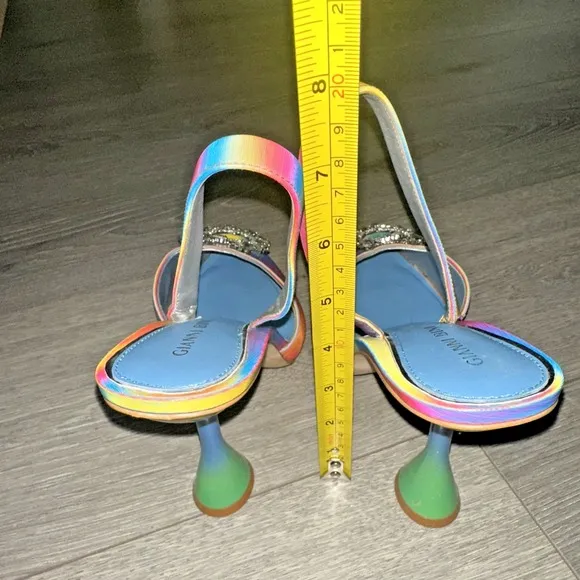 Gianni Bini Women Size 10 Vivyee Rainbow High Heel Shoes Rhinestone Detail Party