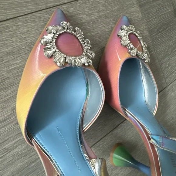 Gianni Bini Women Size 10 Vivyee Rainbow High Heel Shoes Rhinestone Detail Party