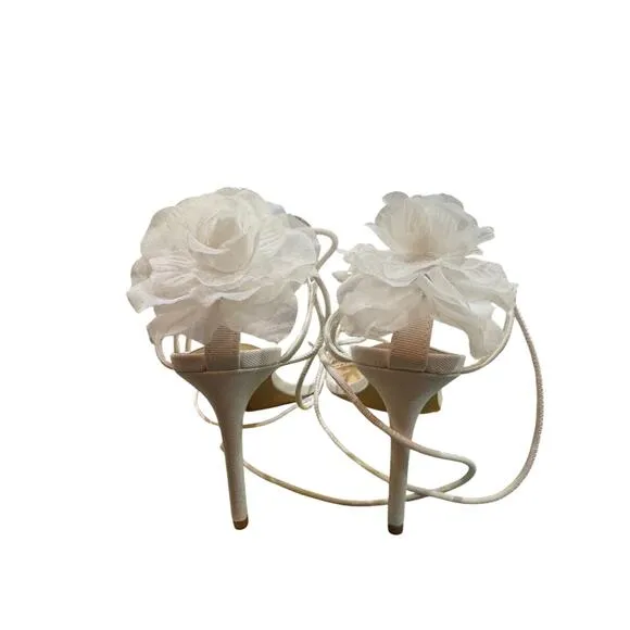 Gianni Bini x Caelynn Bell Papillon Flower Heels 10 | Bridal Y2K Coquette