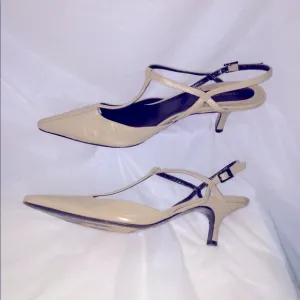 Giorgio Armani Leather Slingback’s