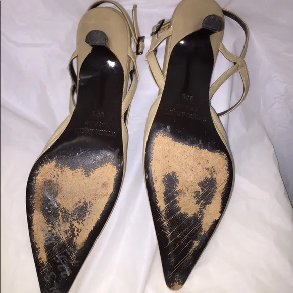 Giorgio Armani Leather Slingback’s
