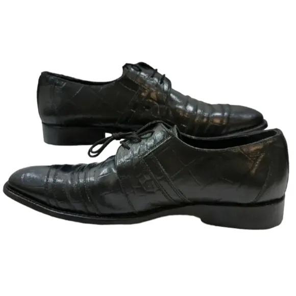 Giorgio Brutini~Men's Size 11M~Black New Leather Alligator Print Shoes.