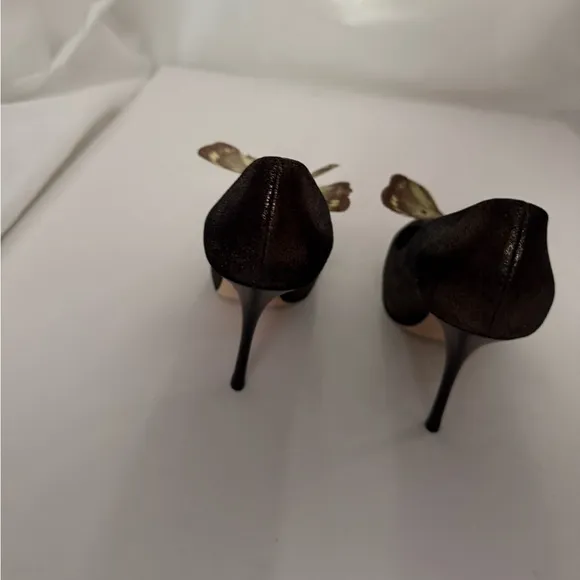 Giuseppe ZANOTTI heels sandals pump shoes butterfly orchid size 38.5 8.5 Y2K