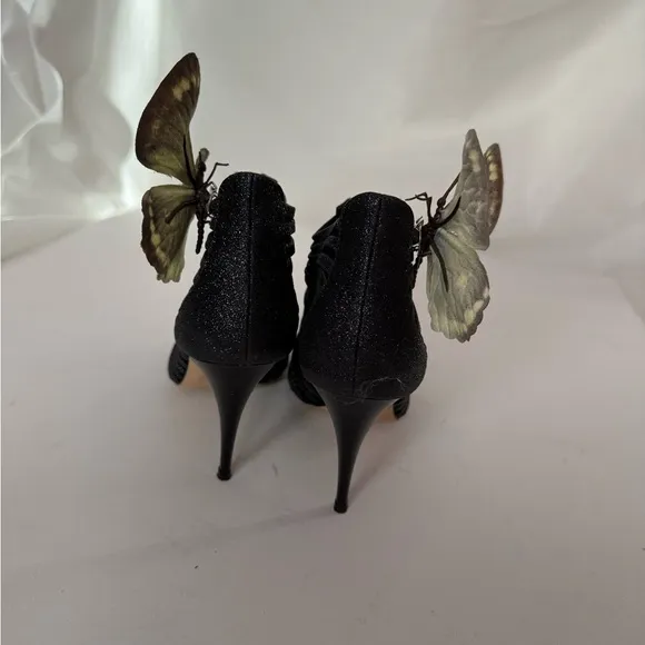 Giuseppe ZANOTTI heels sandals shoes butterfly orchid size 36 6 Y2K slingback