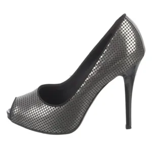 Giuseppe Zanotti Metallic Silver Leather Printed Pumps Sz 9 | US9, IT39