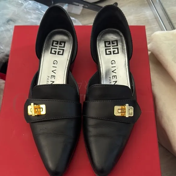Givenchy Black Leather Women's Shoes