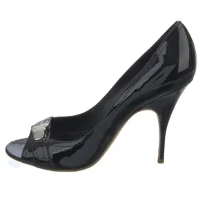 Givenchy Black Patent Leather Printed Pumps US 9.5, IT 39.5