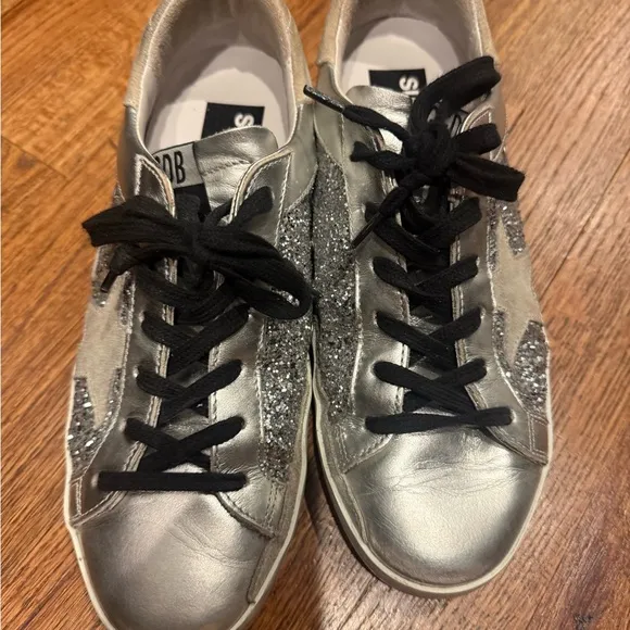 Golden Goose Silver Superstar Sneakers