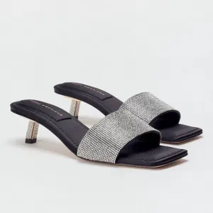Good American | Kickstand Slide Sandal Kitten Heel