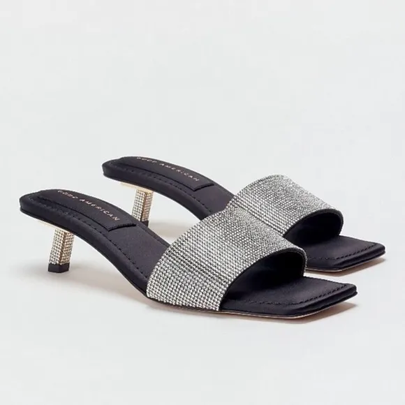 Good American | Kickstand Slide Sandal Kitten Heel