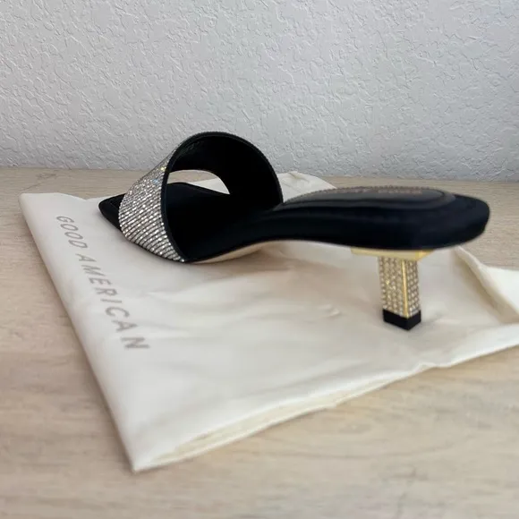 Good American | Kickstand Slide Sandal Kitten Heel