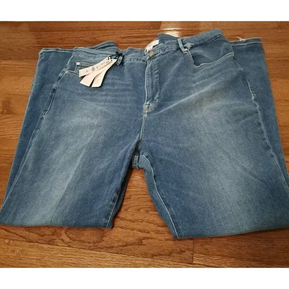 Good American x Zara SE 2022 Classic Bootcut Flare Jeans Inseam 34'