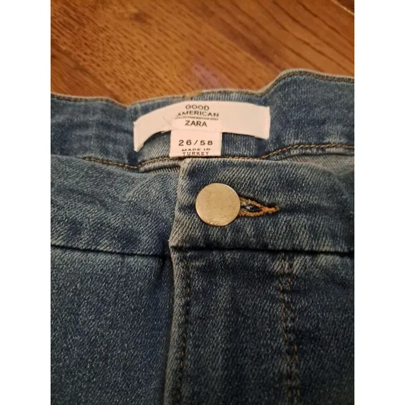 Good American x Zara SE 2022 Classic Bootcut Flare Jeans Inseam 34'